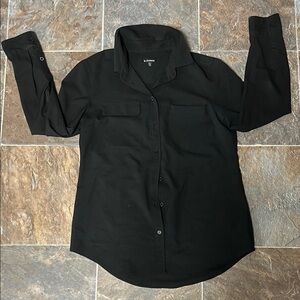Van Heusen Black Casual Button Down Shirt Classic Design